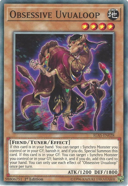 Obsessive Uvualoop - Ignition Assault YuGiOh trading card