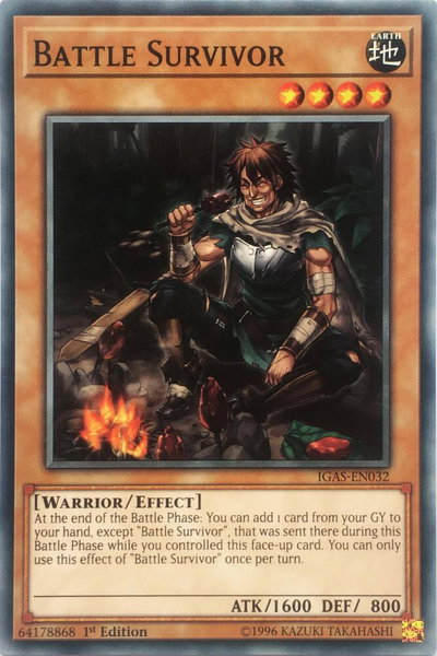 Battle Survivor trading card from Ignition Assault Battle Survivor - Ignition Assault YuGiOh trading card