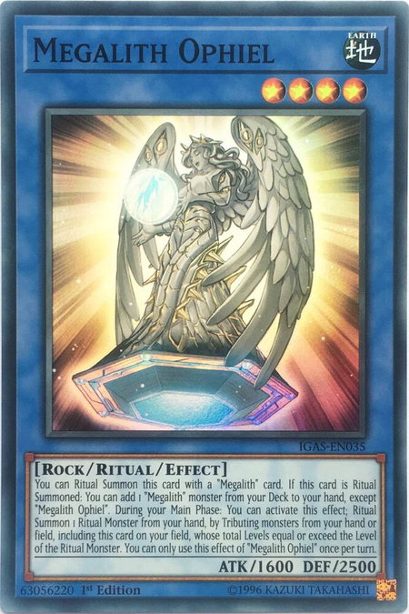 Megalith Ophiel - Ignition Assault YuGiOh trading card