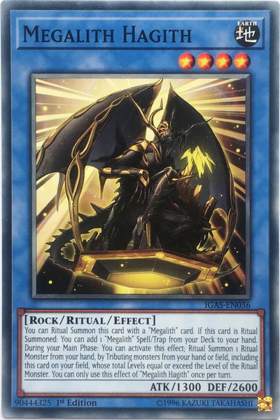 Megalith Hagith trading card from Ignition Assault Megalith Hagith - Ignition Assault YuGiOh trading card