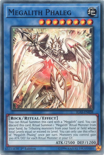 Megalith Phaleg trading card from Ignition Assault Megalith Phaleg - Ignition Assault YuGiOh trading card