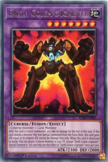 Earth Golem @Ignister - Ignition Assault YuGiOh trading card