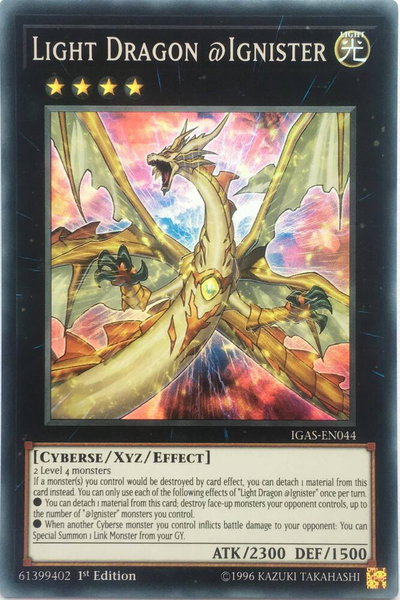 Light Dragon @Ignister trading card from Ignition Assault Light Dragon @Ignister - Ignition Assault YuGiOh trading card
