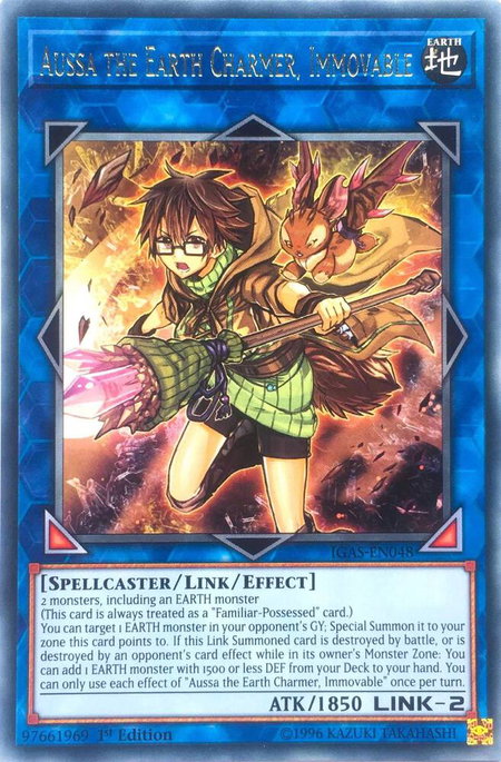 Aussa the Earth Charmer, Immovable - Ignition Assault YuGiOh trading card