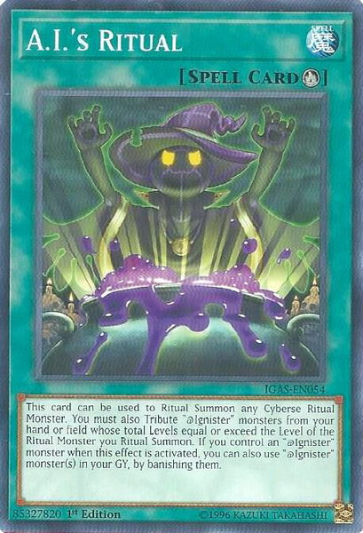 A.I.'s Ritual trading card from Ignition Assault A.I.'s Ritual - Ignition Assault YuGiOh trading card