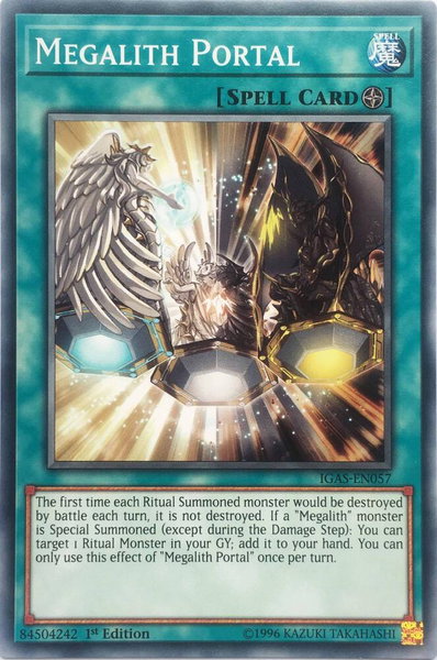Megalith Portal trading card from Ignition Assault Megalith Portal - Ignition Assault YuGiOh trading card