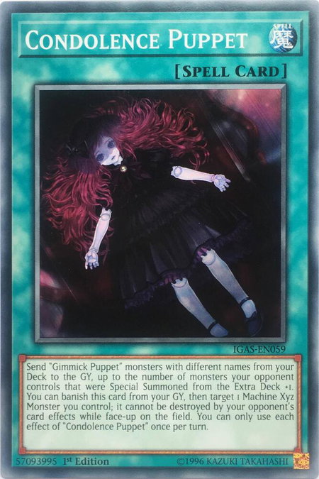 Condolence Puppet - Ignition Assault YuGiOh trading card