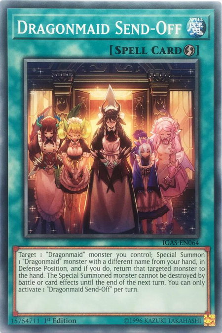 Dragonmaid Send-Off - Ignition Assault YuGiOh trading card