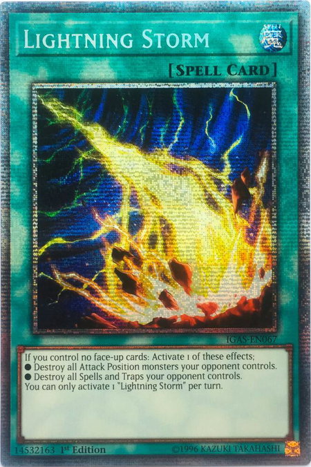Lightning Storm (Starlight Rare) - Ignition Assault YuGiOh trading card
