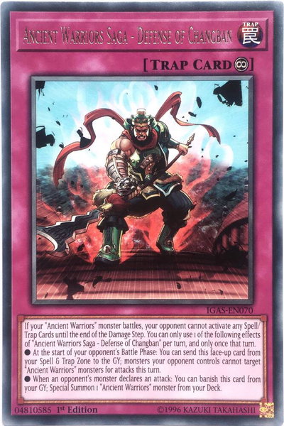 Ancient Warriors Saga - Defense of Changban - Ignition Assault YuGiOh trading card