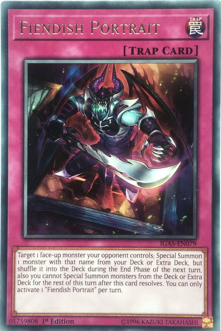 Fiendish Portrait - Ignition Assault YuGiOh trading card