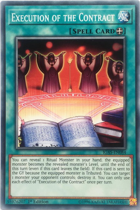 Execution of the Contract - Ignition Assault YuGiOh trading card