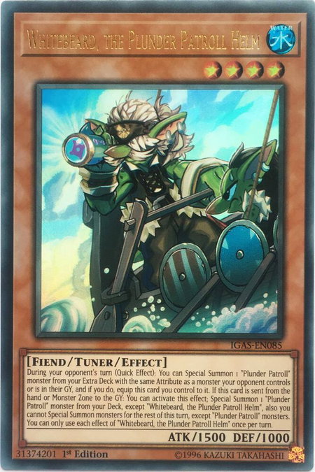 Whitebeard, the Plunder Patroll Helm - Ignition Assault YuGiOh trading card