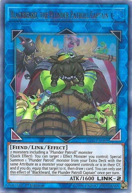 Blackbeard, the Plunder Patroll Captain - Ignition Assault YuGiOh trading card