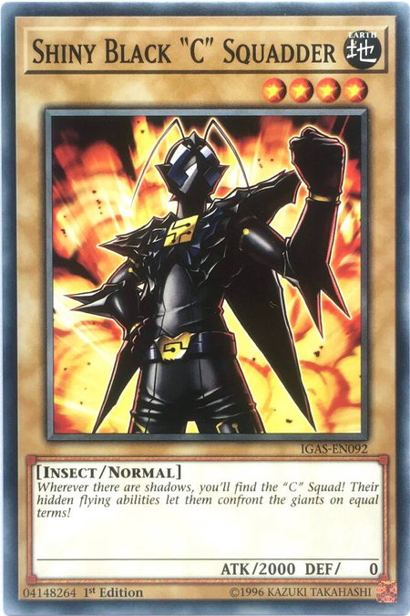 Shiny Black "C" Squadder - Ignition Assault YuGiOh trading card