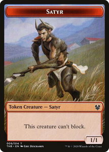 Satyr // Spider Double-Sided Token - Theros Beyond Death (THB) #9 // 10 - Token Magic: The Gathering Trading Card