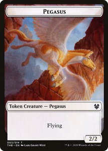 Pegasus // Satyr Double-Sided Token - Theros Beyond Death (THB) #3 // 9 - Token Magic: The Gathering Trading Card