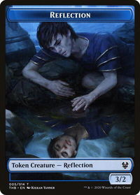 Reflection // Satyr Double-Sided Token - Theros Beyond Death (THB) #5 // 9 - Token Magic: The Gathering Trading Card