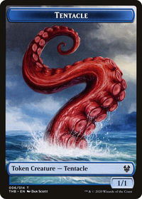Tentacle // Satyr Double-Sided Token - Theros Beyond Death (THB) #6 // 9 - Token Magic: The Gathering Trading Card