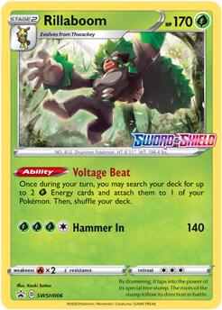 Rillaboom - SWSH006 (Prerelease) - SWSH: Sword & Shield Promo Cards Pokémon trading card