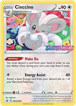 Cinccino - SWSH009 (Prerelease) - SWSH: Sword & Shield Promo Cards Pokémon trading card