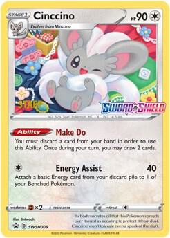 Cinccino - SWSH009 (Prerelease) [Staff] - SWSH: Sword & Shield Promo Cards Pokémon trading card