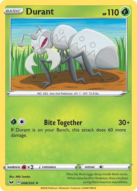 Durant - SWSH01: Sword & Shield Base Set Pokémon trading card