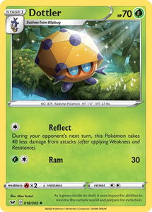 Dottler - SWSH01: Sword & Shield Base Set (SWSH01) #018/202 - Uncommon Pokémon Trading Card