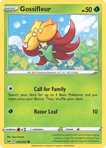 Gossifleur - SWSH01: Sword & Shield Base Set (SWSH01) #020/202 - Common Pokémon Trading Card
