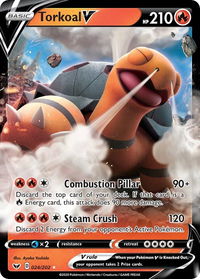 Torkoal V - SWSH01: Sword & Shield Base Set (SWSH01) #024/202 - Ultra Rare Pokémon Trading Card