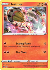 Heatmor - SWSH01: Sword & Shield Base Set (SWSH01) #026/202 - Uncommon Pokémon Trading Card
