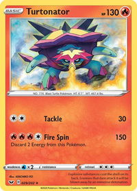 Turtonator - SWSH01: Sword & Shield Base Set (SWSH01) #029/202 - Rare Pokémon Trading Card