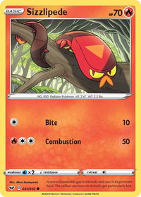 Sizzlipede (037) - SWSH01: Sword & Shield Base Set (SWSH01) #037/202 - Common Pokémon Trading Card