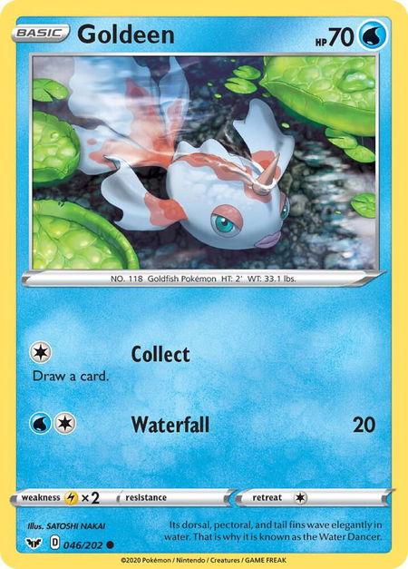 Goldeen (046) - SWSH01: Sword & Shield Base Set Pokémon trading card