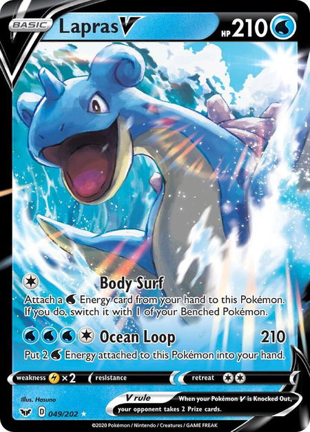Lapras V - SWSH01: Sword & Shield Base Set Pokémon trading card
