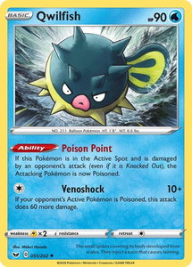 Qwilfish - SWSH01: Sword & Shield Base Set (SWSH01) #051/202 - Uncommon Pokémon Trading Card