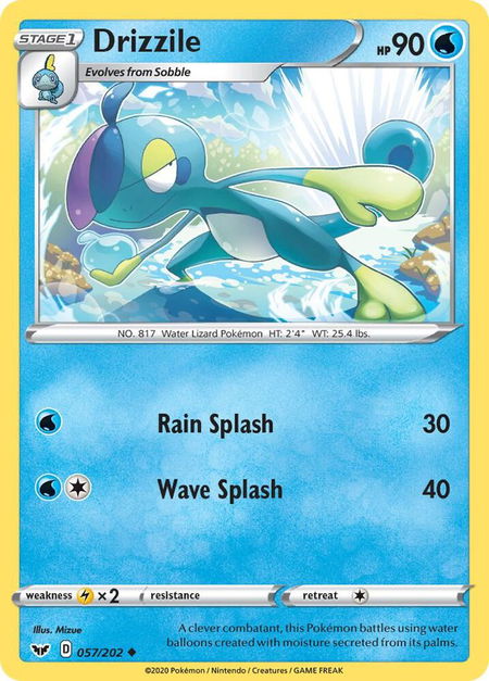 Drizzile (057) - SWSH01: Sword & Shield Base Set Pokémon trading card
