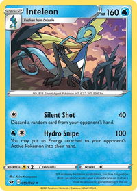 Inteleon (059) - SWSH01: Sword & Shield Base Set (SWSH01) #059/202 - Rare Pokémon Trading Card