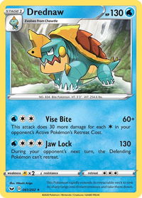 Drednaw - SWSH01: Sword & Shield Base Set (SWSH01) #061/202 - Rare Pokémon Trading Card