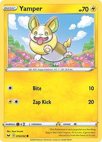 Yamper (074) - SWSH01: Sword & Shield Base Set (SWSH01) #074/202 - Common Pokémon Trading Card
