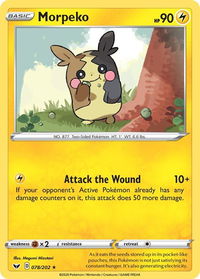 Morpeko - SWSH01: Sword & Shield Base Set (SWSH01) #078/202 - Rare Pokémon Trading Card