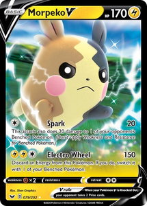 Morpeko V - SWSH01: Sword & Shield Base Set (SWSH01) #079/202 - Ultra Rare Pokémon Trading Card
