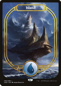 Island (Full Art) - Unsanctioned (UND) #90 - Land Magic: The Gathering Trading Card