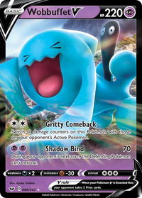 Wobbuffet V - SWSH01: Sword & Shield Base Set (SWSH01) #086/202 - Ultra Rare Pokémon Trading Card