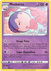 Musharna - SWSH01: Sword & Shield Base Set (SWSH01) #088/202 - Rare Pokémon Trading Card