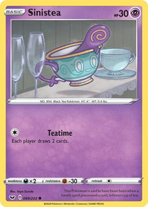 Sinistea - SWSH01: Sword & Shield Base Set (SWSH01) #089/202 - Common Pokémon Trading Card