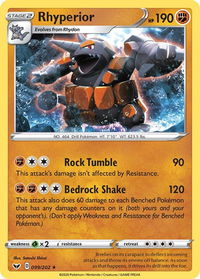Rhyperior - SWSH01: Sword & Shield Base Set (SWSH01) #099/202 - Holo Rare Pokémon Trading Card