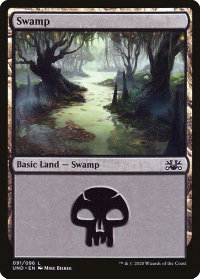 Swamp - Unsanctioned (UND) #91 - Land Magic: The Gathering Trading Card