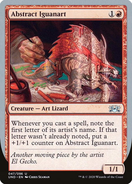 Abstract Iguanart - Unsanctioned Magic: The Gathering trading card