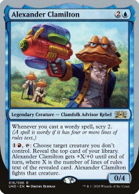 Alexander Clamilton - Unsanctioned (UND) #16 - Rare Magic: The Gathering Trading Card